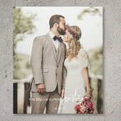 Toile Script de photo de mariage élégant