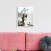 Toile Script Love Custom Nom de famille Mariage Mariée S (Insitu(Salon))