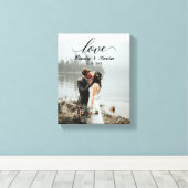 Toile Script Love Custom Nom de famille Mariage Mariée S (Insitu (Plancher de Bois))
