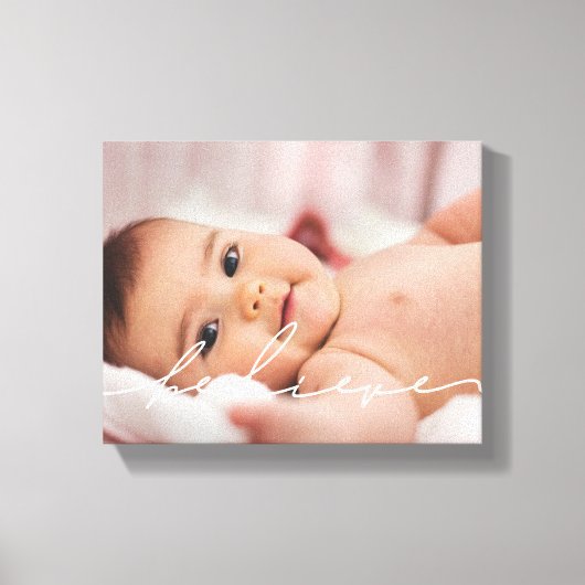 Toile Script manuscrit moderne Croire (Recto)