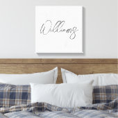 Toile Script moderne Monogramme personnalisé et nom (Insitu(Chambre))