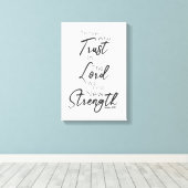 Toile Script moderne Police Bible Verse Isaïe 40:31 (Insitu (Plancher de Bois))