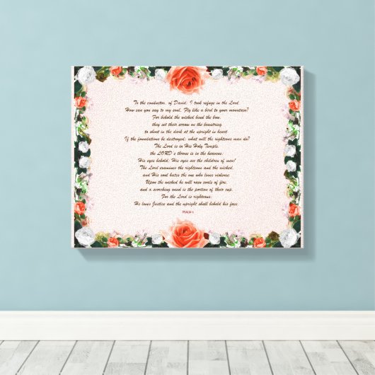 Toile Scripture, Psalm 11, Botanic (Insitu (Plancher de Bois))