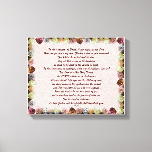 Toile Scripture, Psalm 11, Flowerful (Recto)