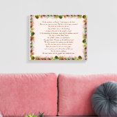 Toile Scripture, Psalm 11, Green Gray Roses (Insitu(Salon))