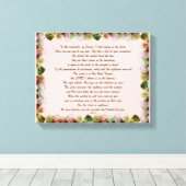 Toile Scripture, Psalm 11, Green Gray Roses (Insitu (Plancher de Bois))