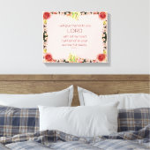 Toile Scripture Psalm 9, Floral (Insitu(Chambre))