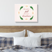 Toile Scripture, Psaume 33, White Roses & Green Branches (Insitu(Chambre))