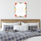 Toile Scripture Psaume 9, Floral (Insitu(Chambre))