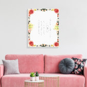 Toile Scripture Psaume 9, Floral (Insitu(Salon))