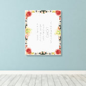 Toile Scripture Psaume 9, Floral (Insitu (Plancher de Bois))