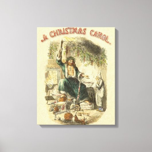 Toile Scrooge Fantôme de Noël Présent (Recto)