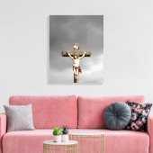 Toile sculpture de crucifixion Jésus Christ (Insitu(Salon))