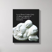 Toile Sculpture de jeune moine en pierre de moine calme (Recto)