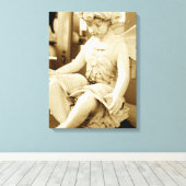 Toile Sculpture d'une fée Lire un livre (Insitu (Plancher de Bois))