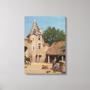 Toile Se préparer à la chasse (par Paul Peel)