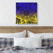 Toile Se tenir avec l'Ukraine tournesol abstrait (Insitu(Chambre))