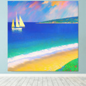 Toile Sea Scape 09 "Yacht in the bay" (Insitu (Plancher de Bois))