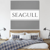 Toile SEAGULL Design moderne gris blanc Gris rayures de (Insitu(Chambre))