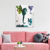 Toile Seahorse Trio Avec Ailes (Insitu(Salon))