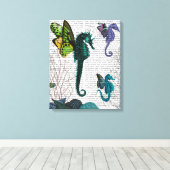 Toile Seahorse Trio Avec Ailes (Insitu (Plancher de Bois))