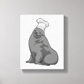 Toile Seal as Cook with Chef casquette (Recto)