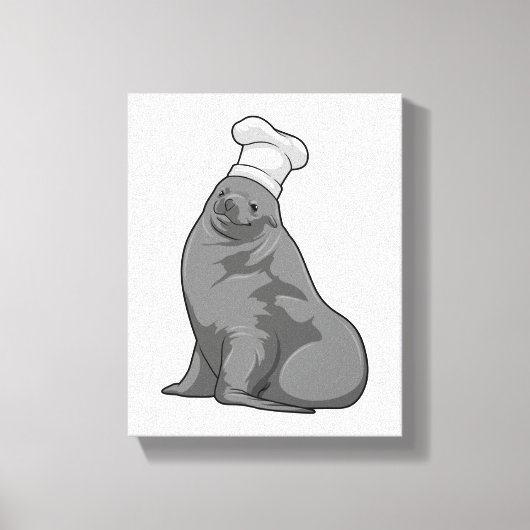 Toile Seal as Cook with Chef casquette (Recto)