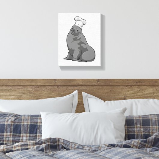 Toile Seal as Cook with Chef casquette (Insitu(Chambre))