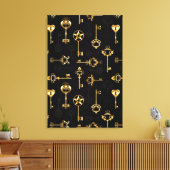 Toile Seamless Pattern with Golden Keys (Insitu(Salon))