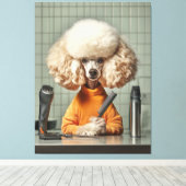 Toile Séance De Grooming De Poodle (Insitu (Plancher de Bois))