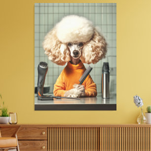 Toile Séance De Grooming De Poodle