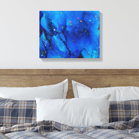 Toile Seascape Alcohol Ink Abstract (Insitu(Chambre))