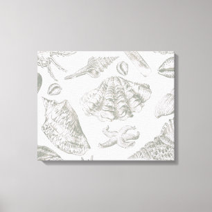 Toile Seashell Soft Antique Art Beach Shops