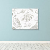 Toile Seashell Soft Antique Art Beach Shops (Insitu (Plancher de Bois))