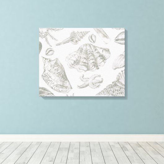 Toile Seashell Soft Antique Art Beach Shops (Insitu (Plancher de Bois))