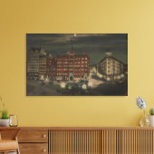 Toile Seattle, Carré WAPioneer à la nuit (Insitu(Salon))