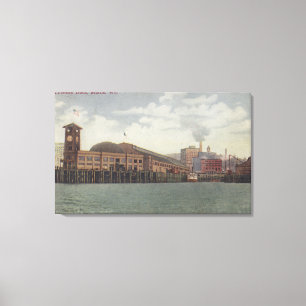Toile Seattle, dock de WAColeman sur le bord de mer de