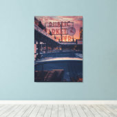 Toile Seattle Pike Market Center à Sunset (Insitu (Plancher de Bois))