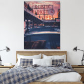 Toile Seattle Pike Market Center au coucher du soleil (Insitu(Chambre))