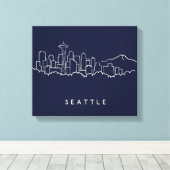 Toile Seattle Skyline (Insitu (Plancher de Bois))