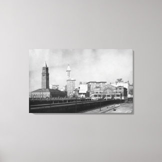 Toile Seattle, WA - Seattle Railway Centre et Smith