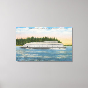 Toile Seattle, WA - vue de ferry de Kalakala sur Puget