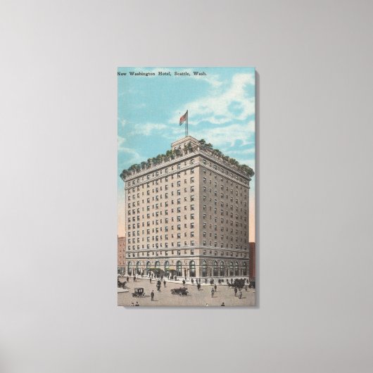 Toile Seattle, WAView du Washington Hotel (Recto)