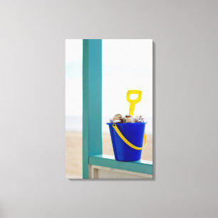 Toile Seau rempli de coquillages