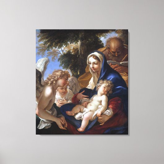 Toile Sebastiano Ricci La Sainte Famille avec les Anges (Recto)