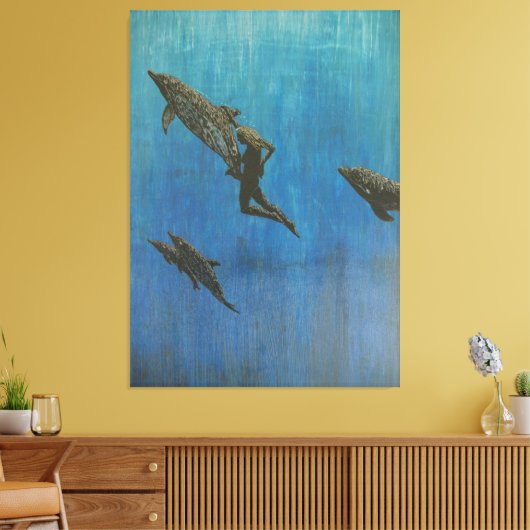 Toile Secourir les dauphins (Insitu(Salon))