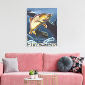 Toile Section de la pêche à la truite - Clackamas, (Insitu(Salon))