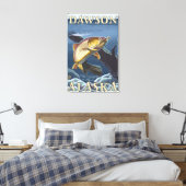 Toile Section de la pêche à la truite - Dawson (Alaska) (Insitu(Chambre))