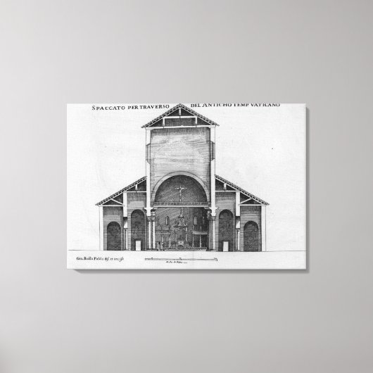 Toile Section de l'ancienne église du Vatican (Recto)