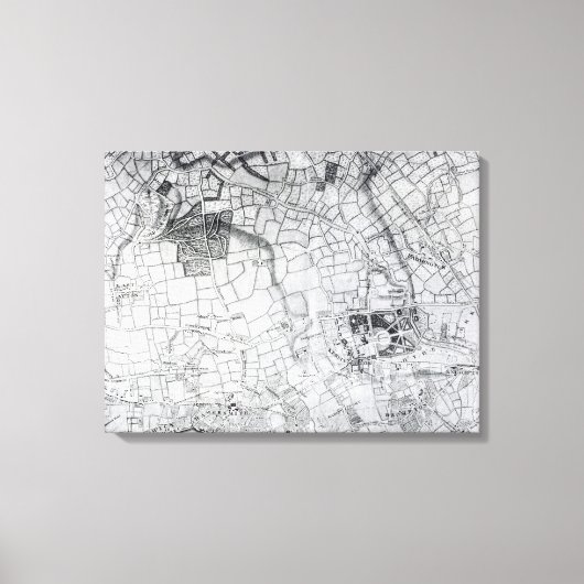 Toile Section d'une feuille de l'enquête (Recto)